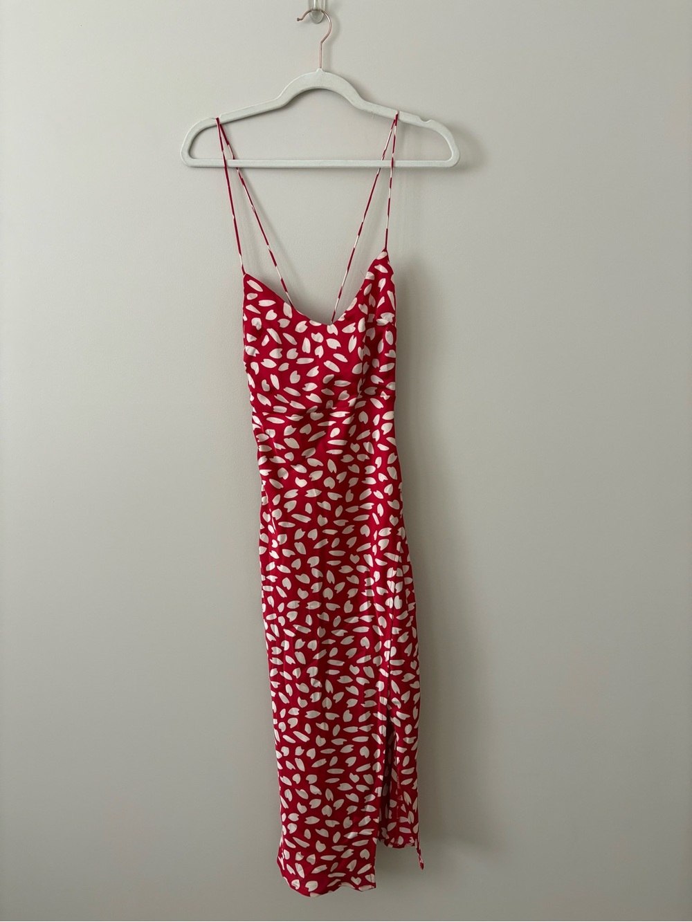 Hello Molly Red and White Printed Midi Slip Dress - Picture 12 of 12